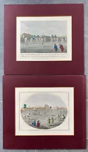 1790's Vintage Prints; Views of early Cricket Games - 20 Century Restrikes - Picture 1 of 5