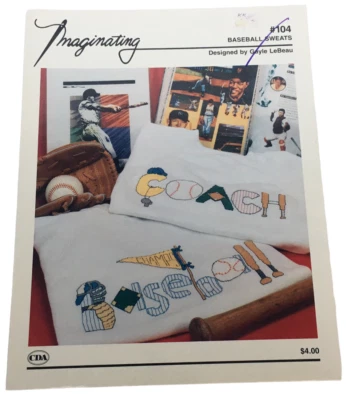 Imaginating Cross Stitch Pattern Leaflet Baseball Sweats Coach Sports Champs Ump - Image 1 of 4