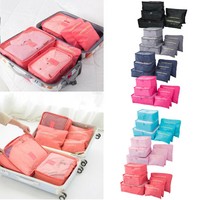 6Pcs/Set Travel Storage Bag for Clothes Luggage Packing Cube Organizer Suitcase