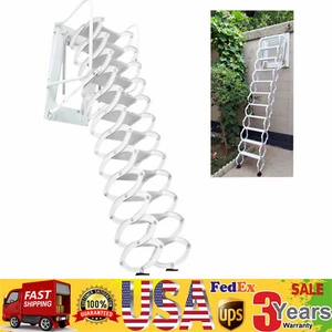 882 LBS White Wall Mounted Folding Loft Ladder Stairs Attic Ladder Loft Stairs�� - Picture 1 of 7