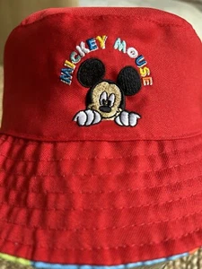 Disney Mickey Mouse Sombrero Cubo Bordado Mickey Para Niños Reversible - Imagen 1 de 8
