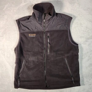Columbia Vest Mens XL Black Fleece Jacket Titanium Interchange Hike Gorpcore - Picture 1 of 11