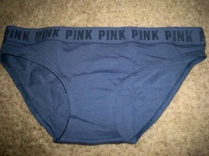 VICTORIAS SECRET BIKINI BLUE GOLD FOIL LOGO LARGE NEW - Picture 1 of 4