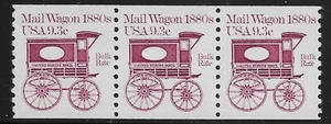 US Scott #1903, Coil of 3 1981 Mail Wagon 9.3c FVF MNH - Picture 1 of 1