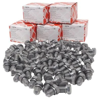 100x Febi Bilstein 15374 Verschlussschraube Ölwanne M14 x 1,5 mm für VAG Ford - Bild 1 von 4