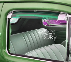 VW CLASSIC BEETLE 1965 - 79 WINDOW VENT SHADES RAIN VISOR GUARD ACRYLIC GREEN - Picture 1 of 3