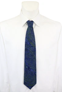 GIANNI VERSACE VERSUS Tie Men's 148 X 9.5 CM Vintage Tied Silk Paisley Formal - Picture 1 of 9