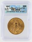 1907 Saint Gaudens ICG MS65 $20 Double Eagle 006 of 100 Series Tag Flashy Coin