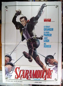 manifesto 4F film SCARAMOUCHE Stewart Granger George Sidney cappa e spada - Picture 1 of 1
