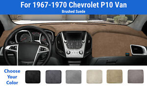 Dashboard Dash Mat Cover for 1967-1970 Chevrolet P10 Van (Brushed Suede)