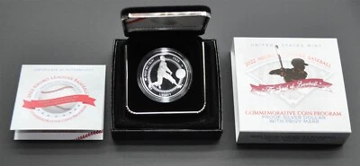 Negro Leagues Baseball 2022 Proof Silver Dollar w Privy Mark 22CS Blemished - Image 1 of 2