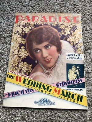 Partituras vintage años 20 "Paraíso" The Wedding March canción temática Foto 1 de 4