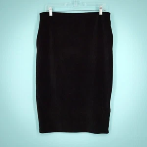 Whistles Size Medium M Black Pull On Stretch Waist Corduroy Style Cotton Skirt - Picture 1 of 6