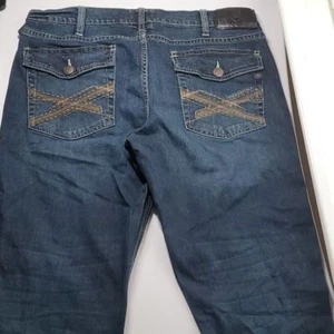 Rock & Republic Jeans Herren Gr. 38x29 blau braun NEIL gerade verzierte Tasche - Bild 1 von 16