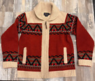 Pendleton Full Zip Up Big Lebowski Wool Knit Cardigan Sweater Jacket S