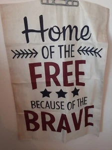 Home Of The Free Because Of The Brave 38 X 27 Flag Porch Sign Banners--New-- - Picture 1 of 2