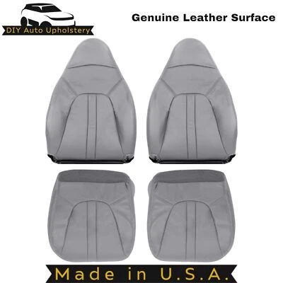 Cubierta de asiento delantero de cuero grafito mediano para Ford Expedition Eddie Bauer 1997-2002 Foto 1 de 4