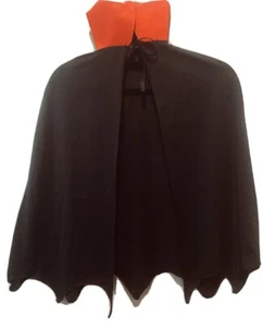 Unisex Short Kids Halloween Black Cape - Picture 1 of 10
