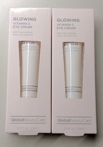 2 x Global Beauty Care Glowing Vitamin C EYE CREAM w/Niacinamide AHA's Vitamin E - Picture 1 of 4