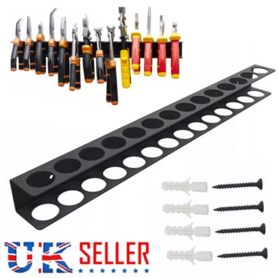 Tool Rail Rack Holder Screwdriver Organiser Wall Mount Can Hold 14 Screwdrivers
