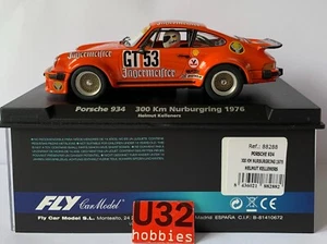 SLOT CAR FLY 88288 PORSCHE 934 #53 300Km NURBURGRING 1976 JAGERMEISTER KELLENERS - Imagen 1 de 7