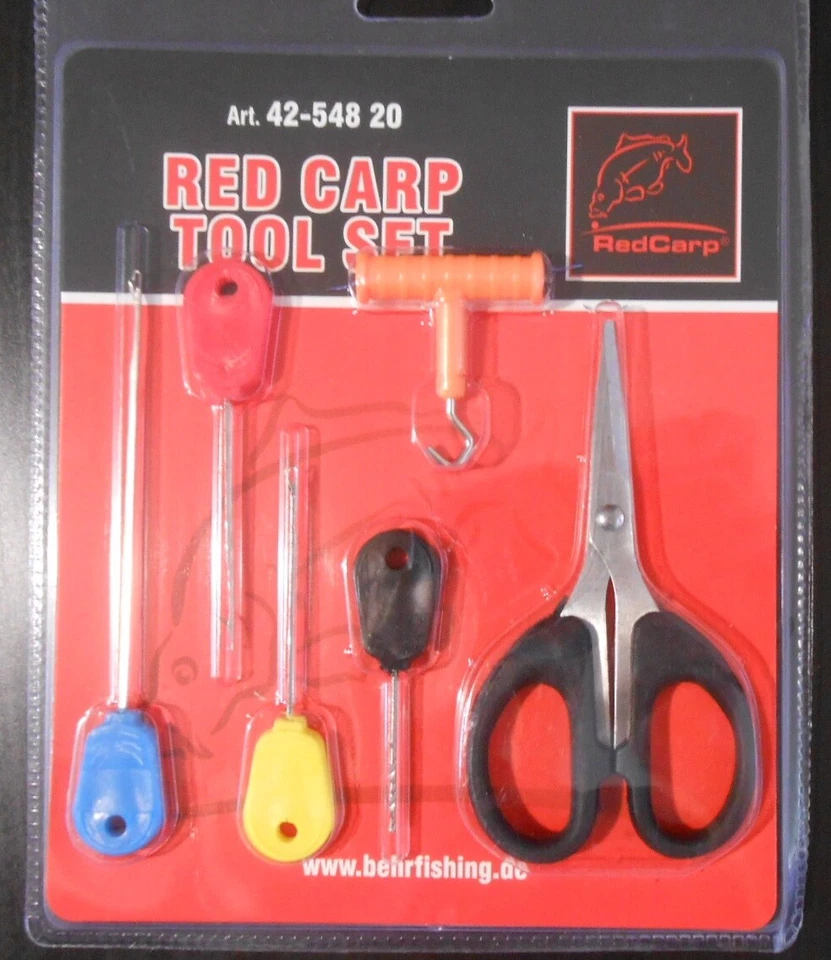 Carp Tool Set 6.teilig / Knot Puller Boilie Nadel Schere Stringer Nadel Behr