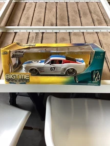 Mustang Shelby GT-500 1967 #67 rojo, blanco y azul 1/18 Jada Big Time Muscle - Imagen 1 de 9