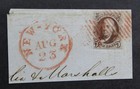nystamps US Stamp # 1 Red Cancel $500            Y29x3834