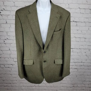Blazer Abrigo Deportivo Cortefiel Verde Lana Cachemira 2 Botones Muescas Talla 58 EE. UU. 48 - Imagen 1 de 16