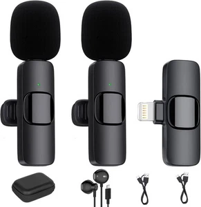 Ryzwoc K2 MicrÃ³fono InalÃ¡mbrico para iPhone, 2,4 GHz Wireless Micro para MÃ... - Afbeelding 1 van 1