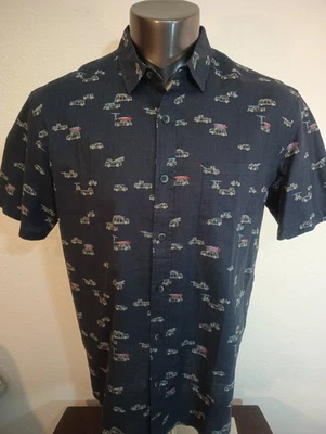 Kahala Large Short Sleeve Shirt Cars Trucks Surf Boards Matched Chest Pocket - Image 1 of 4