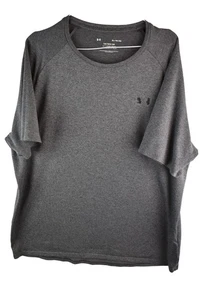 Under Armour Mens Grey Gym Running Crewneck T Shirt Size XL Tech Tee - Picture 1 of 8