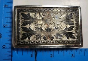 Hebilla de cinturón vaquero floral vintage años 70  - Imagen 1 de 3