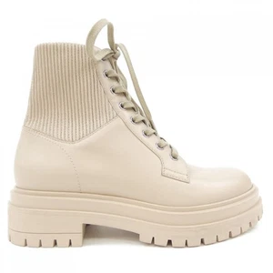 GIANVITO ROSSI Boots Women's Size 36.5 Beige Leather - Picture 1 of 6
