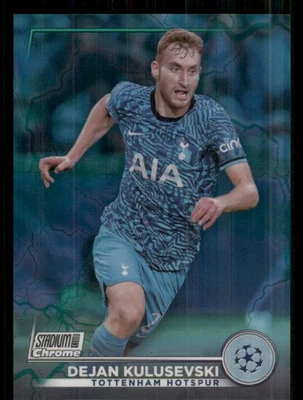 2022-23 Stadium Club Chrome Aqua Green Electric Charge #98 Dejan Kulusevski /225 - Image 1 of 2