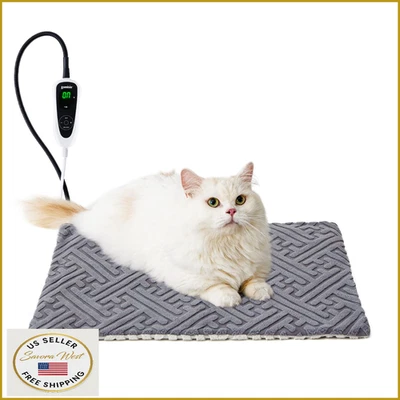 ZOMISIA 18x18 Cat/Dog Heating Pad - 11 Temp & 25 Timer Settings, Indoor Heated B - Image 1 of 4