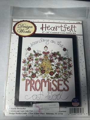Heartfelt Promises Counted Cross Stitch Kit - Design Works 2796- New - Image 1 of 2