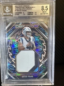 2023 Panini Obsidian Unbreakable MEM Bryce Young RC Electric Orange Etch /49 BGS - Picture 1 of 10