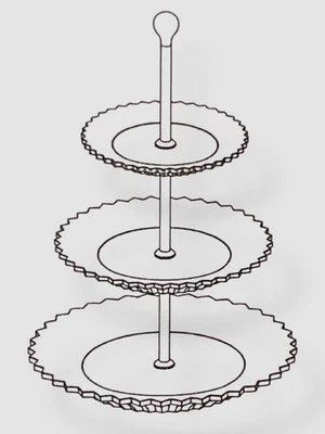 Baccarat Transparente 3 Niveles Mille Nuits Vidrio Cristal Hornear Pastel Pastelería Soporte Foto 1 de 4