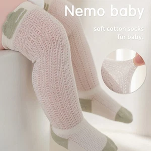 2pcs Baby Thin Cartoon Anti-Mosquito Knee High Cute Sock Soft Seamless Non-Tight - Picture 1 of 22