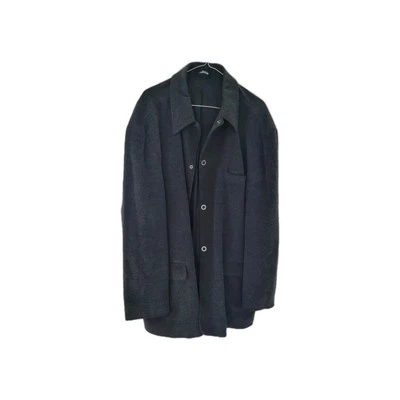 Men's Gianni Versace Grey Wool Overcoat, size 58 / 3XL / XXXL. Excellent Cond - Image 1 of 4