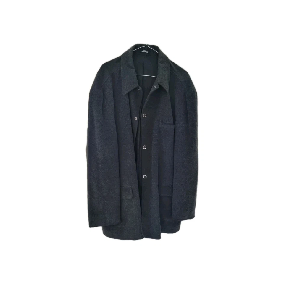 Men's Gianni Versace Grey Wool Overcoat, size 58 / 3XL / XXXL. Excellent Cond - Image 1 of 4