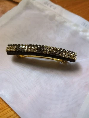 Acca мини коричневый заколка шикарный аксессуар для волос с мешочком б/у - Изображение 1 из 4