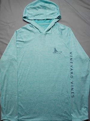 Sudadera con Capucha Vineyard Vines Performance Para Hombre Grande Logo Manga Larga Ligera Activa Foto 1 de 4