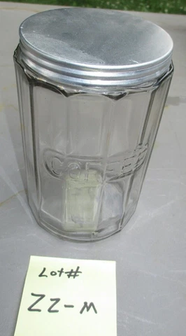 HOOSIER CABINET ORIGINAL COLONIAL COFFEE SPICE JAR   LISTING # ZZ-M Cover