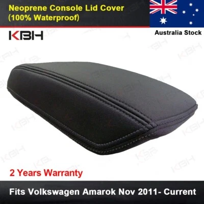 Neoprene Console Lid Cover Wetsuit Fits Volkswagen Amarok Nov 2011-Current - image 1 of 4