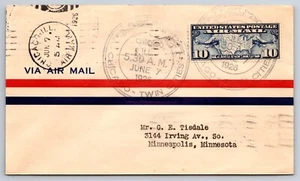 FDC 1926 First Flight Air Mail [Chicago - Twin Cities] Cover Postmark on Back - Picture 1 of 2