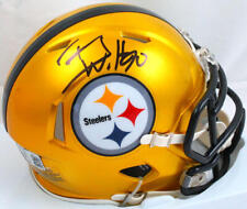 TJ Watt Autographed Pittsburgh Steelers Flash Mini Helmet-Beckett W Hologram 