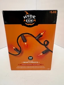 Hyde and Eek! Halloween 100 Lights ORANGE Mini NEW 21 Ft - Picture 1 of 1