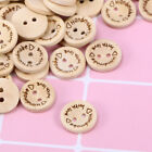 100 Pcs Bamboo Clothes Fastener Scrapbooking Button Decorative